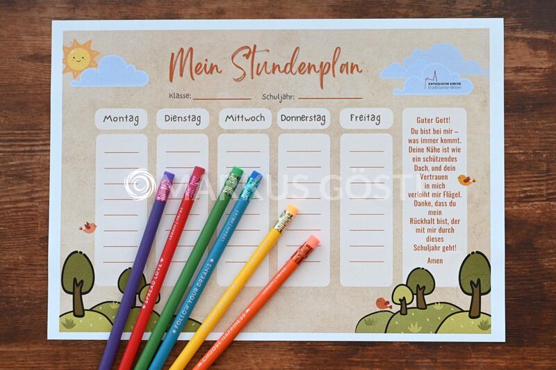 Schulstart - Stundenplan