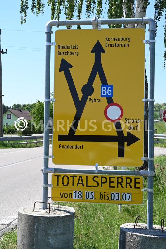 Totalsperre B6 Eichenbrunn-Klement