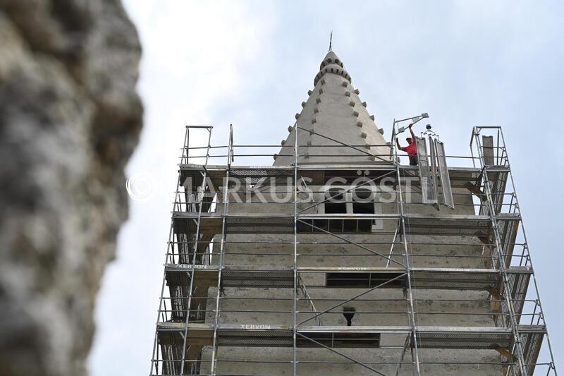 Gerüstabbau Kirche Michelstetten