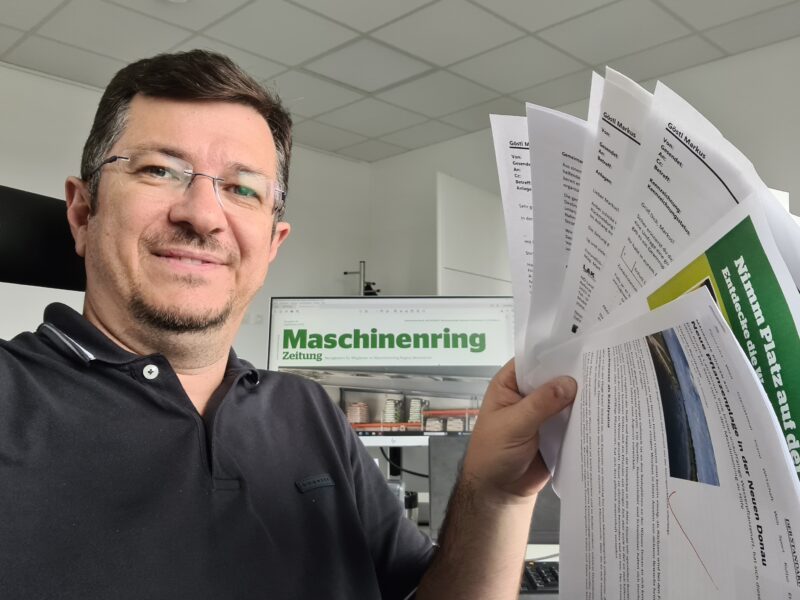 Layout Maschinenring Zeitung