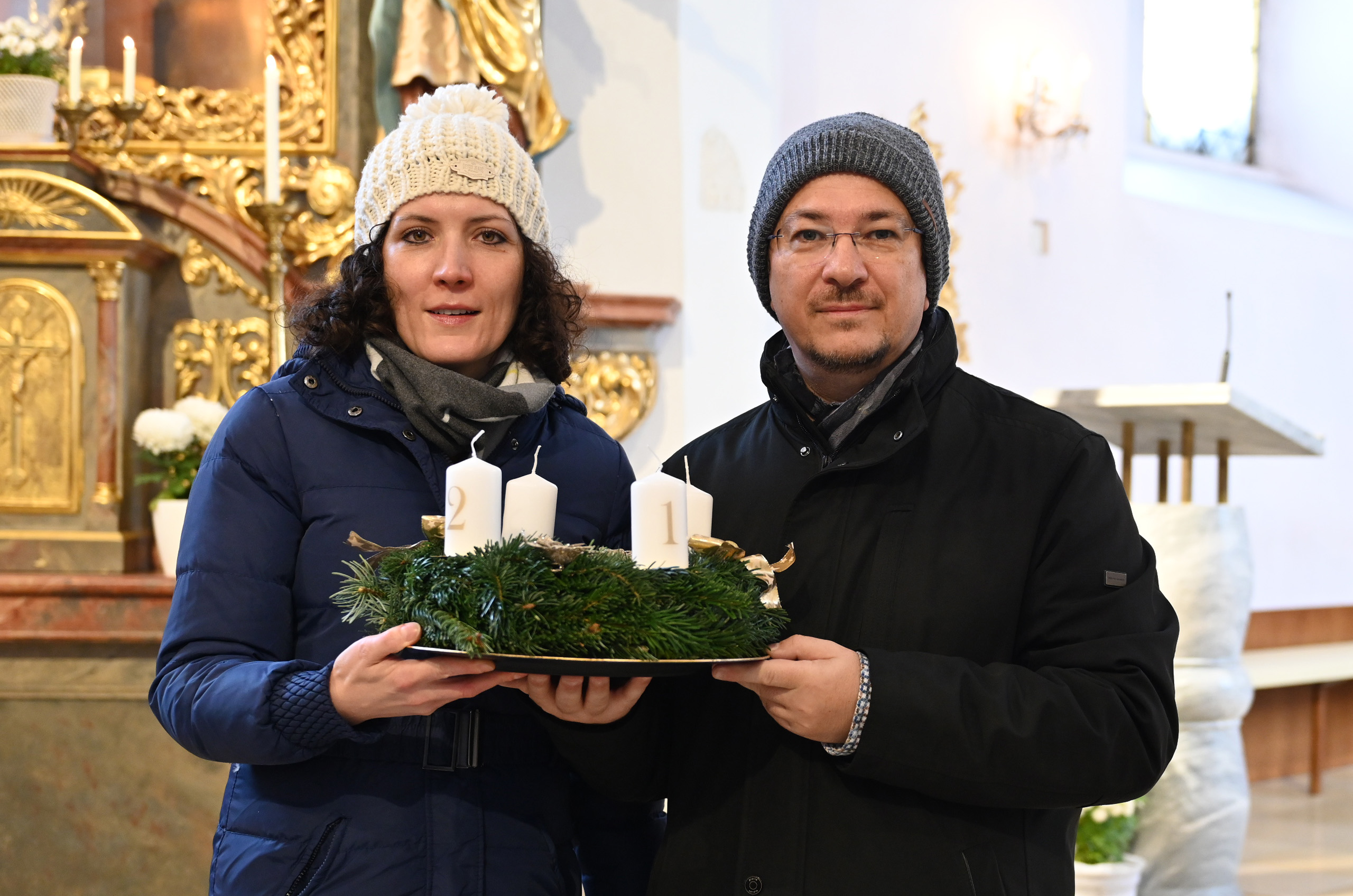 Adventkranzsegnung im Gottesdienst