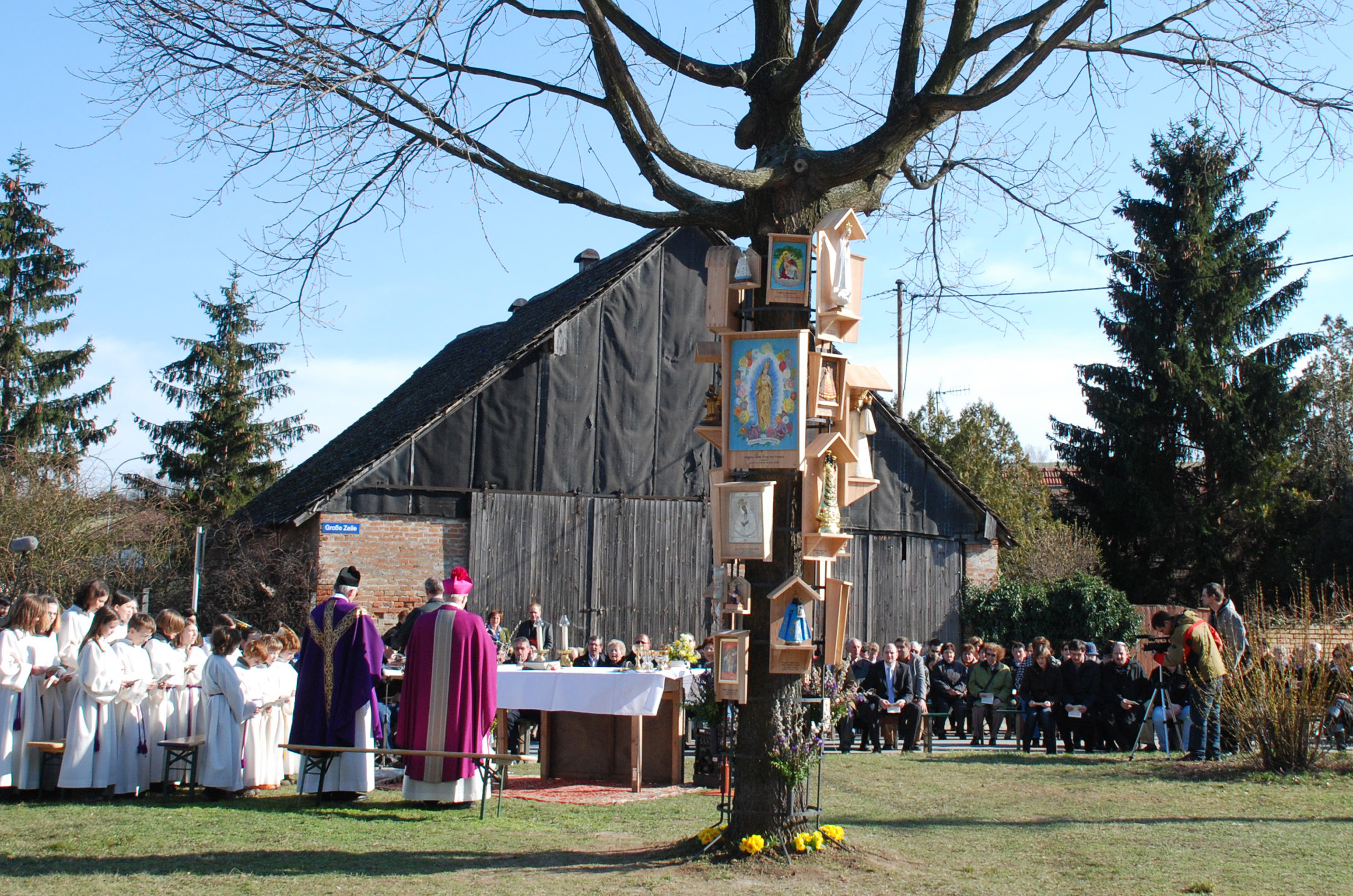 Anno dazumal: Segnung Marienbaum in Herrnbaumgarten