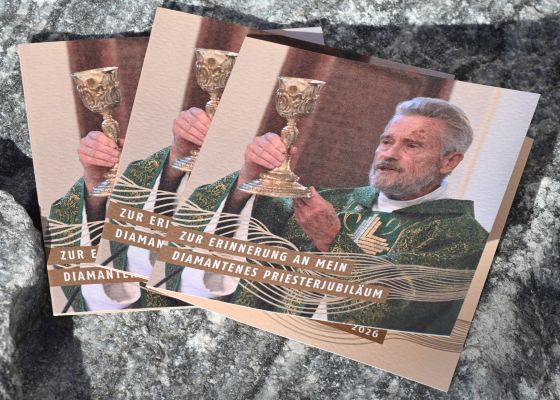 Erinnerungskarte für Pater Norbert zum Priesterjubiläum