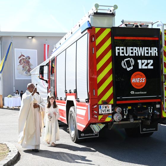 Segnung Feuerwehrauto