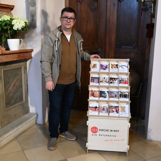 Markus Göstl präsentiert neuen Infostand