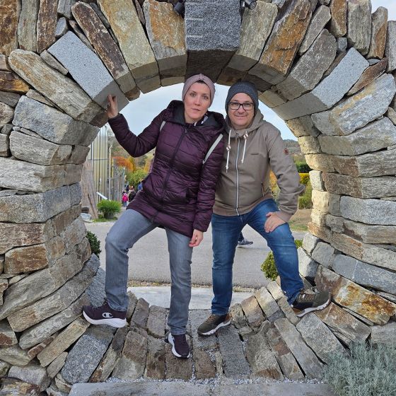 Sonja und Markus Göstl im Erlebnisgarten